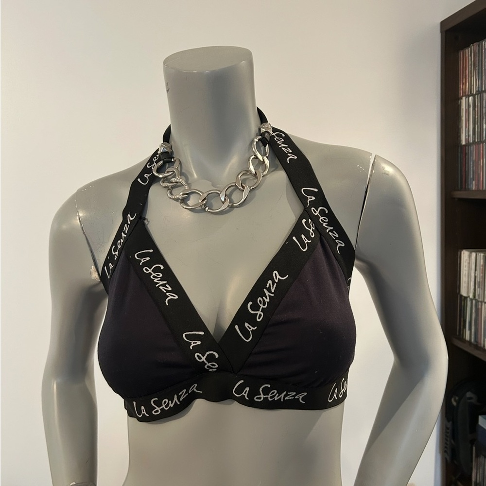 La Senza Black and White logo Bra❤️L